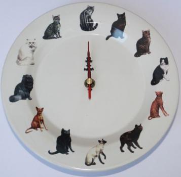 Wanduhr Katzenrassen