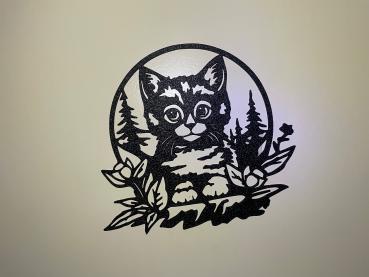 Katze Fensterbild