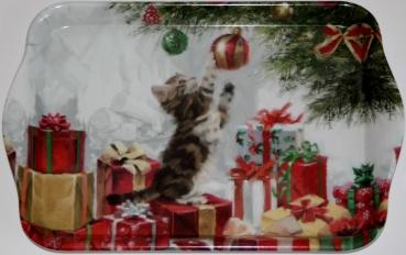 Tablett Christmaskitten