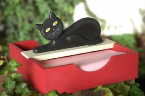 Serviettenbutler Schwarze Katze