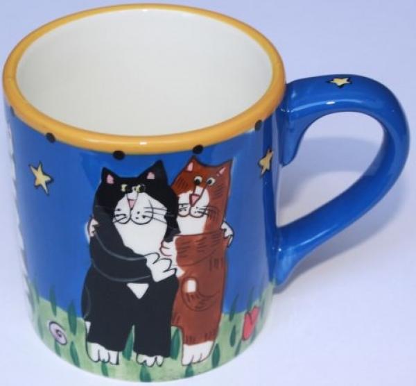 Tasse verliebtes Katzenpärchen