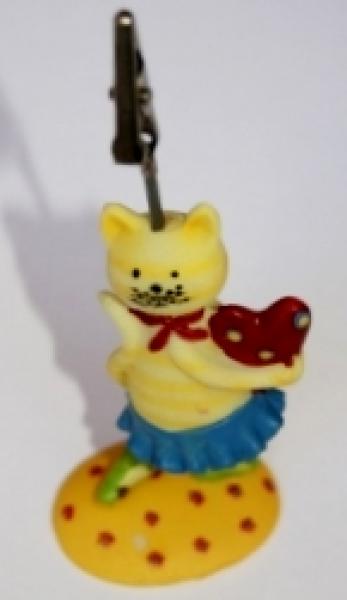 Kartenhalter Katze mit Herz